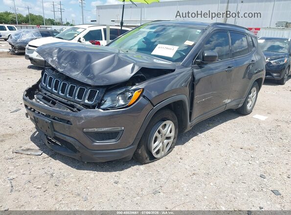 3C4NJCAB6JT272240 2018 JEEP COMPASS Gray Передня ліва чверть