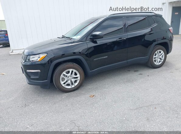 3C4NJCAB6JT405613 2018 JEEP COMPASS Black Vista tres cuartos delantera izquierda
