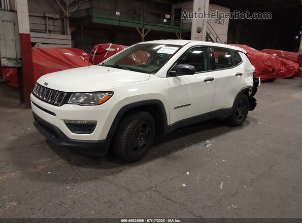 3C4NJCAB8JT328467 2018 JEEP COMPASS Белый Передняя левая четверть