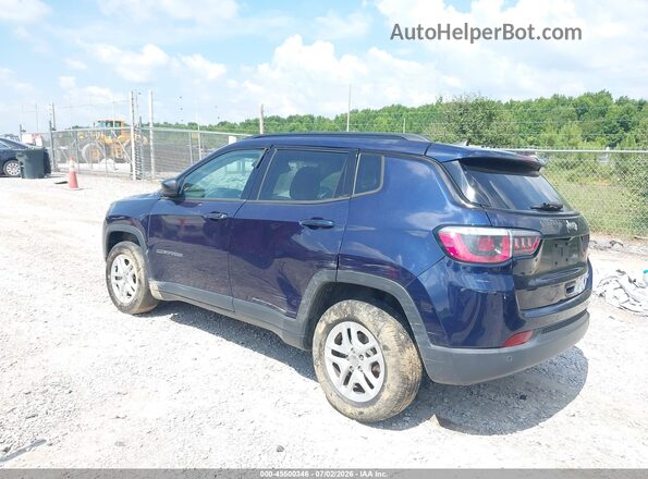 3C4NJCAB9JT286228 2018 JEEP COMPASS Blue Rear left