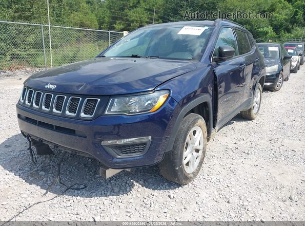 3C4NJCAB9JT286228 2018 JEEP COMPASS Blue Front view