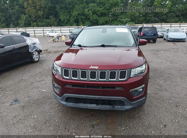 3C4NJCBB0LT229871 2020 JEEP COMPASS Maroon Instrument cluster view