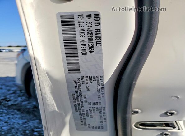 3C4NJCBB1MT526844 2021 JEEP COMPASS White Widok naklejki z numerem VIN