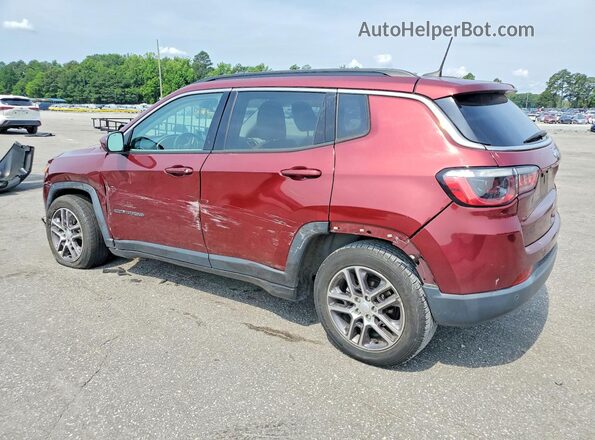 3C4NJCBB3LT257180 2020 JEEP COMPASS Burgundy Trasero izquierdo