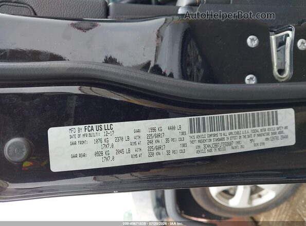 3C4NJCBB7JT233607 2018 JEEP COMPASS Black Widok komory silnika