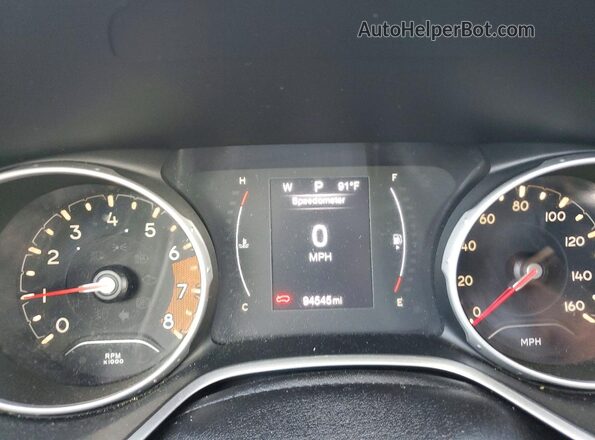 3C4NJCBB7JT293399 2018 JEEP COMPASS Blue ხელსაწყოთა პანელის ხედი