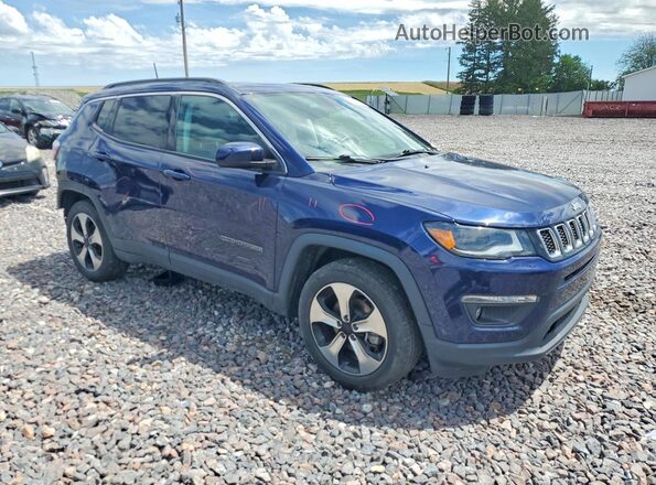 3C4NJCBB7JT318589 2018 JEEP COMPASS Blue Передня права чверть