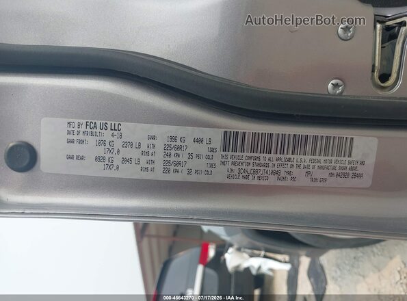 3C4NJCBB7JT410849 2018 JEEP COMPASS Silver ძრავის განყოფილების ხედი