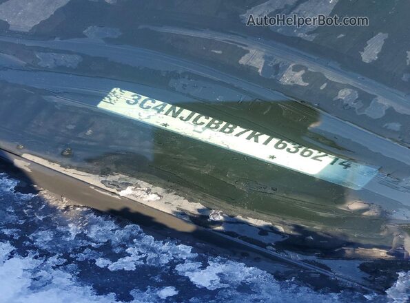 3C4NJCBB7KT636214 2019 JEEP COMPASS Blue VIN sticker view
