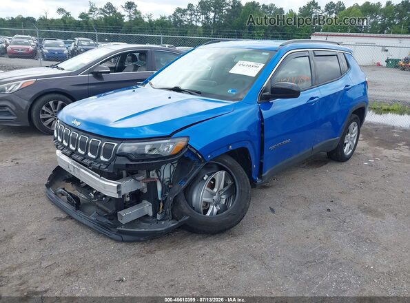 3C4NJCBB7NT166299 2022 JEEP COMPASS Blue Передня ліва чверть