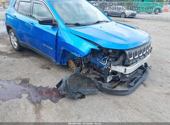 3C4NJCBB7NT166299 2022 JEEP COMPASS Blue Вид спереду