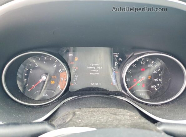 3C4NJCCB1KT699078 2019 JEEP COMPASS White Widok zestawu wskaźników