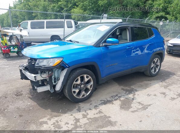 3C4NJCCB1LT115327 2020 JEEP COMPASS Blue Передня ліва чверть