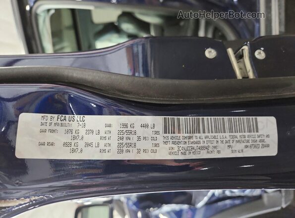3C4NJCCB4JT499942 2018 JEEP COMPASS Blue Widok komory silnika