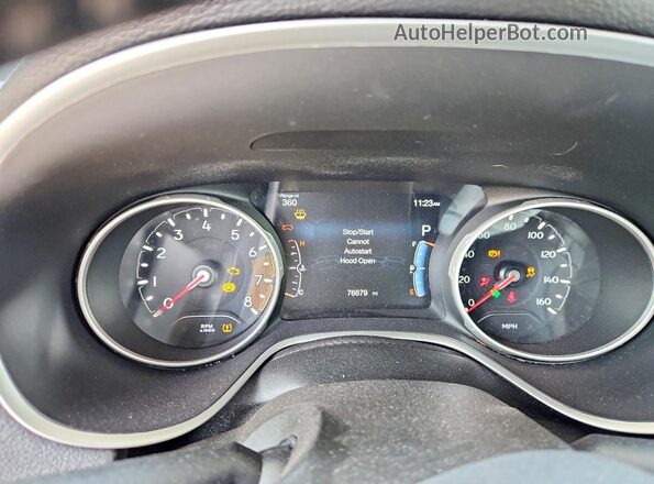 3C4NJCCB4LT250446 2020 JEEP COMPASS White Widok zestawu wskaźników