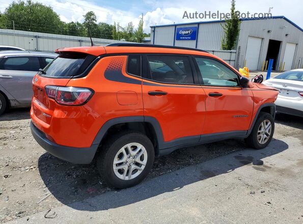 3C4NJDAB0JT213562 2018 JEEP COMPASS Orange Rear right