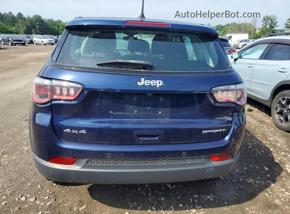3C4NJDAB0JT256749 2018 JEEP COMPASS Blue Հետևի տեսք