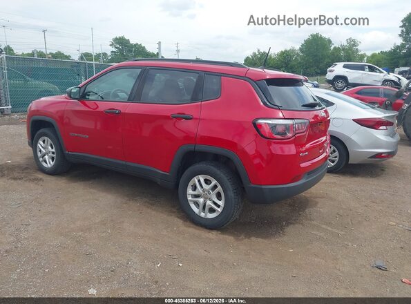 3C4NJDAB0JT334379 2018 JEEP COMPASS Красный Задняя левая четверть