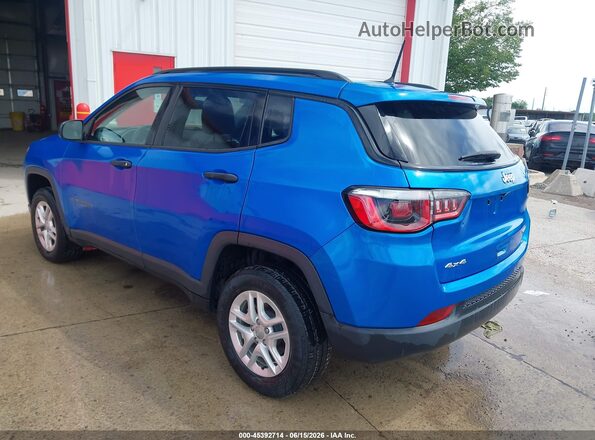 3C4NJDAB0JT413759 2018 JEEP COMPASS Blue Rear left