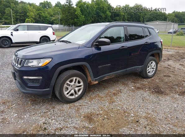 3C4NJDAB1JT372171 2018 JEEP COMPASS Blue Առջևի ձախ երեք քառորդ տեսարան