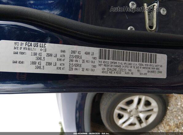 3C4NJDAB1JT372171 2018 JEEP COMPASS Blue Շարժիչի բաժամունքի տեսք