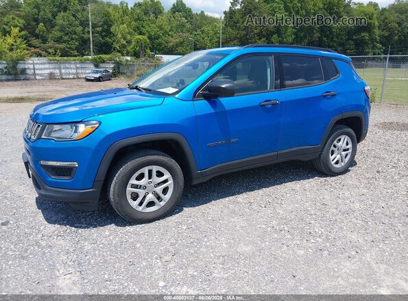 3C4NJDAB3JT372172 2018 JEEP COMPASS Синий Передняя левая четверть