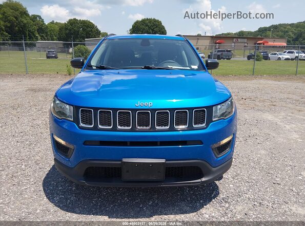 3C4NJDAB3JT372172 2018 JEEP COMPASS Синий Вид задней части салона