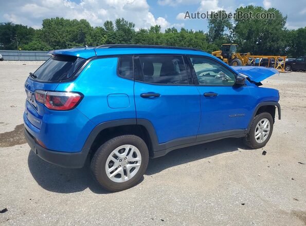3C4NJDAB3JT373161 2018 JEEP COMPASS Blue Rear right