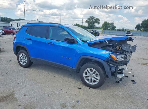 3C4NJDAB3JT373161 2018 JEEP COMPASS Blue Front right
