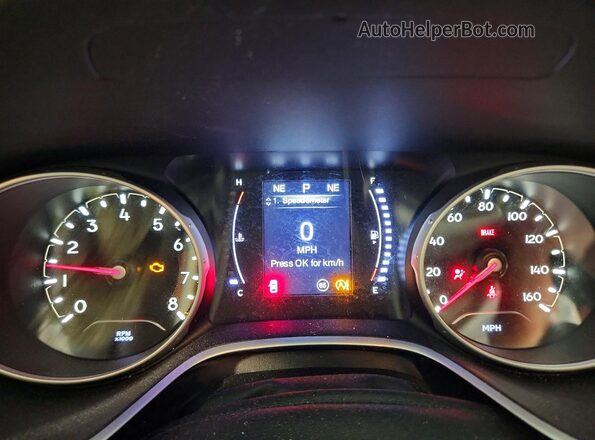 3C4NJDAB3JT373161 2018 JEEP COMPASS Blue Instrument cluster view