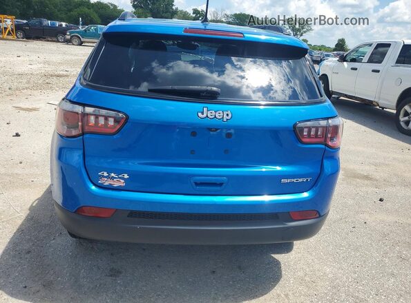 3C4NJDAB3JT373161 2018 JEEP COMPASS Blue Rear view