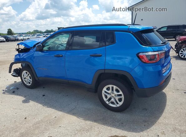 3C4NJDAB3JT373161 2018 JEEP COMPASS Blue Rear left