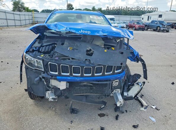 3C4NJDAB3JT373161 2018 JEEP COMPASS Blue Front view