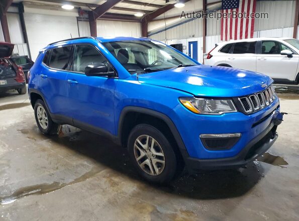 3C4NJDAB4JT457277 2018 JEEP COMPASS Синий Передняя правая четверть