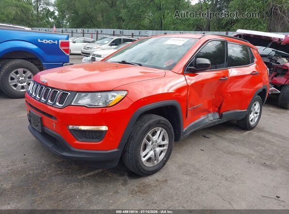 3C4NJDAB6JT126846 2018 JEEP COMPASS Orange Передня ліва чверть