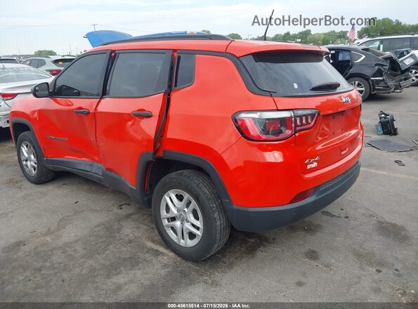 3C4NJDAB6JT126846 2018 JEEP COMPASS Orange Задня ліва чверть