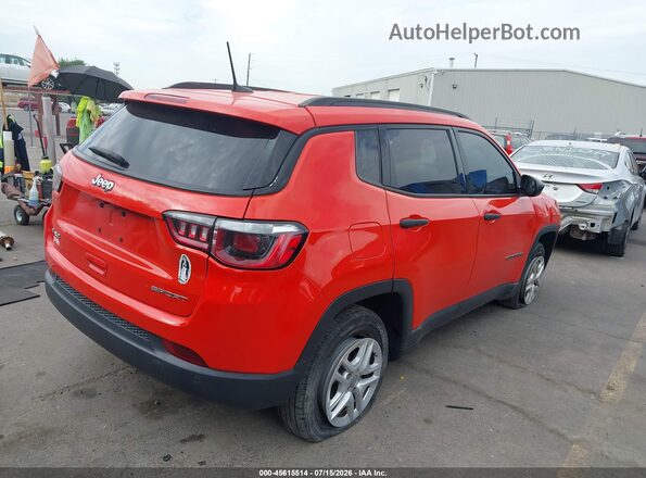 3C4NJDAB6JT126846 2018 JEEP COMPASS Orange Задня права чверть