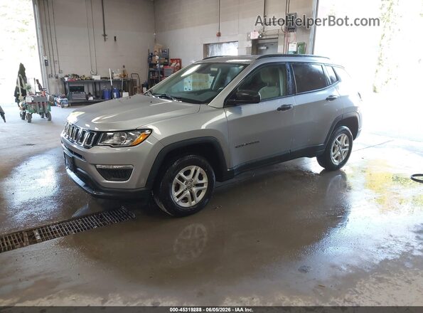 3C4NJDAB6JT342230 2018 JEEP COMPASS Silver წინა მარცხენა ხედი სამი მეოთხედიდან