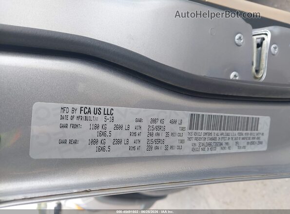 3C4NJDAB6JT392304 2018 JEEP COMPASS Silver Շարժիչի բաժամունքի տեսք