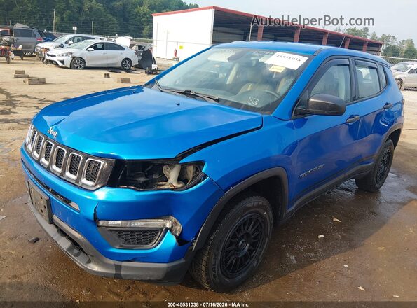 3C4NJDAB6KT630847 2019 JEEP COMPASS Синий Передняя левая четверть