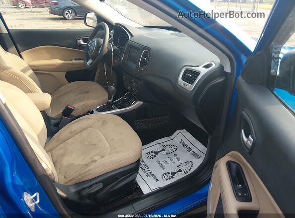 3C4NJDAB6KT630847 2019 JEEP COMPASS Синий Вид салона спереди