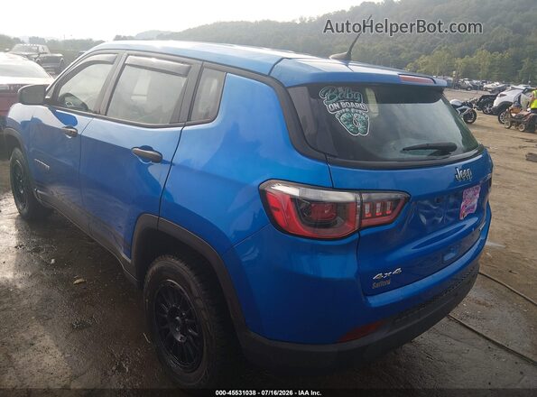 3C4NJDAB6KT630847 2019 JEEP COMPASS Синий Задняя левая четверть