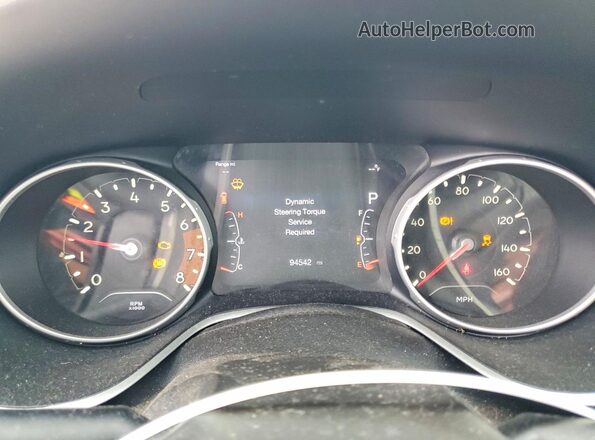 3C4NJDAB7JT168958 2018 JEEP COMPASS Red Instrument cluster view