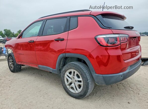3C4NJDAB7JT168958 2018 JEEP COMPASS Red Rear left