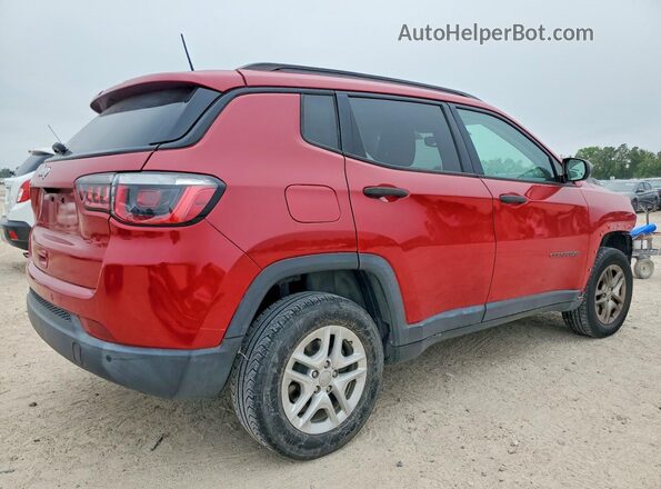 3C4NJDAB7JT168958 2018 JEEP COMPASS Red Rear right