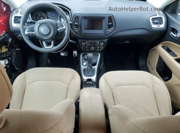 3C4NJDAB7JT168958 2018 JEEP COMPASS Red Dashboard view