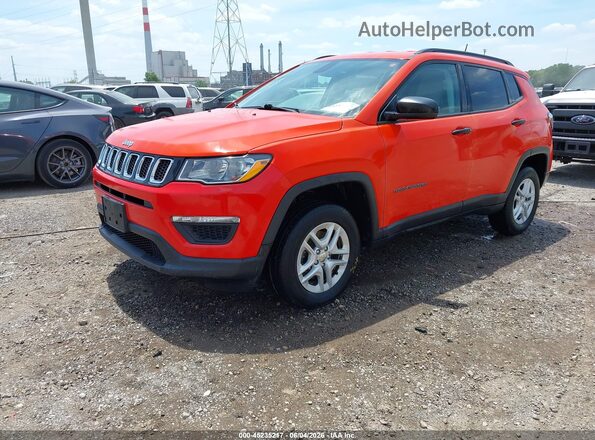 3C4NJDAB7JT392246 2018 JEEP COMPASS Orange Vista tres cuartos delantera izquierda