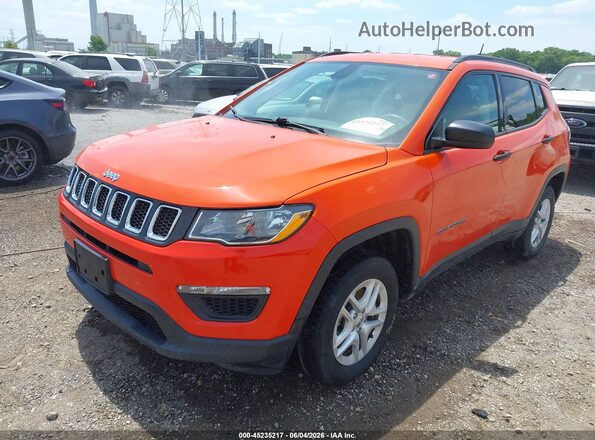 3C4NJDAB7JT392246 2018 JEEP COMPASS Orange Vista frontal