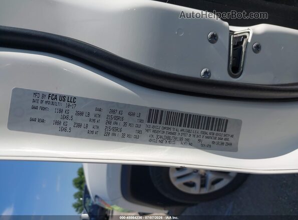 3C4NJDAB8JT201109 2018 JEEP COMPASS White Vista del compartimento del motor