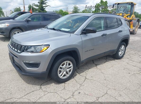 3C4NJDAB8KT619588 2019 JEEP COMPASS Silver Առջևի ձախ երեք քառորդ տեսարան